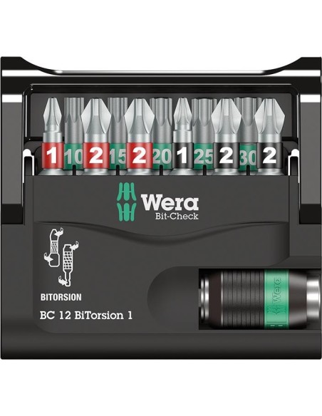 Jgo puntas Bit-Check 12 BiTorsion 1 Wera