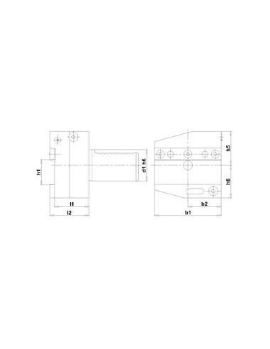 Soporte tronzador VDI dcha AR 40x26mm FORTIS