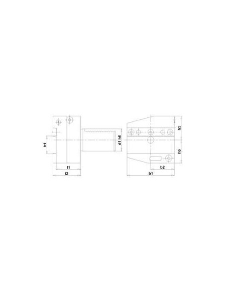 Soporte tronzador VDI dcha AR 40x26mm FORTIS