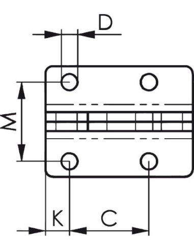 Brida horizontal 6830NI tam.1 inoxidable AMF