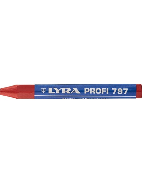 Tiza forestal y tiza de marcado 797 roja de 12 uds LYRA