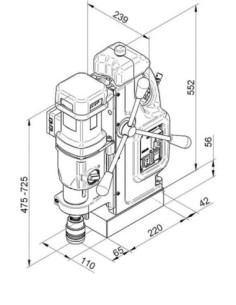 Máquina trepanadora con imán MAB 825 230 V BDS 2