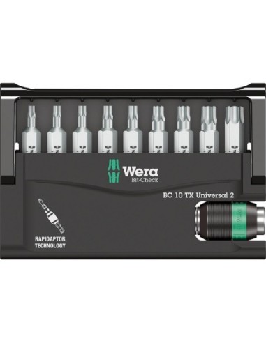 Jgo puntas Bit-Check 10 universal 2 Wera