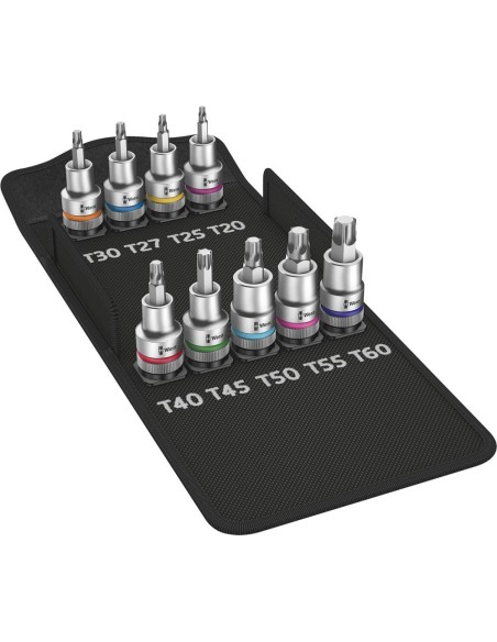 Kit llaves vaso 1/2 9 piezas TX con soporte Wera