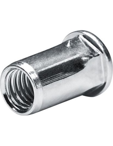 Tuerca remache ciego acero cabeza bombeada M6,vást. hex. parcial margensujeción 0,5-3,0mm Goebel