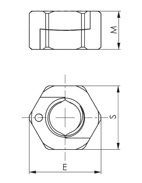 Tuerca TWINNUT sin Garra de apriete completa con reborde 6333S-M12 AMF