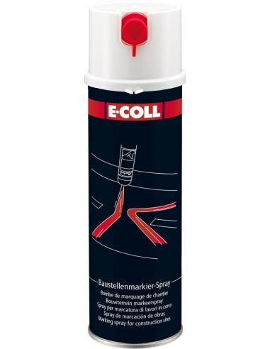 Spray trazador de obras bote spray 500ml blanco E-COLL