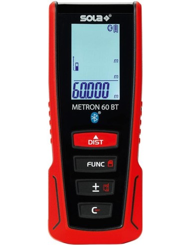 Telémetro láser METRON 60BT incluidos accesorios Sola