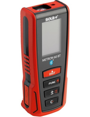 Telémetro láser METRON 60BT incluidos accesorios Sola