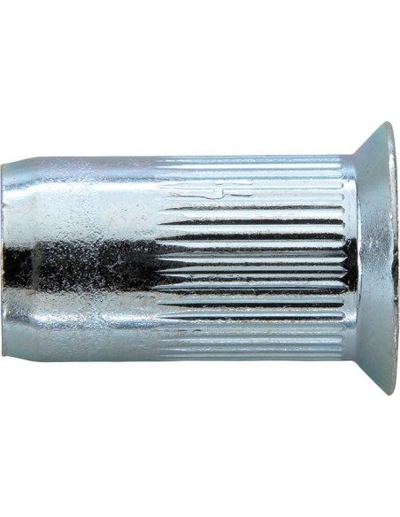 Tuerca remache ciego acero galvanizada cabeza avellanada 90grados M8x11x18,5mm GESIPA