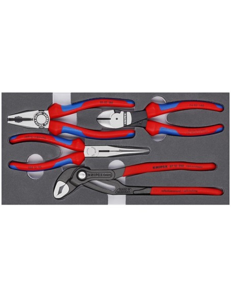 Juego de alicates en alojamiento de espuma KNIPEX 00 20 01 V15