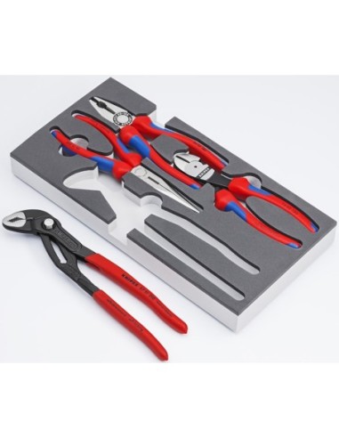 Juego de alicates en alojamiento de espuma KNIPEX 00 20 01 V15