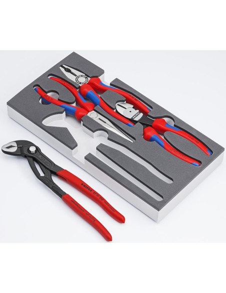 Juego de alicates en alojamiento de espuma KNIPEX 00 20 01 V15