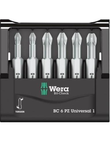 Jgo puntas Bit-Check 6 PZuniversal 1 Wera