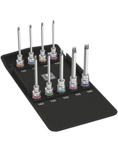 Jgo puntas destornilladorlarga con función retención Torx 1/2 9 u. Wera