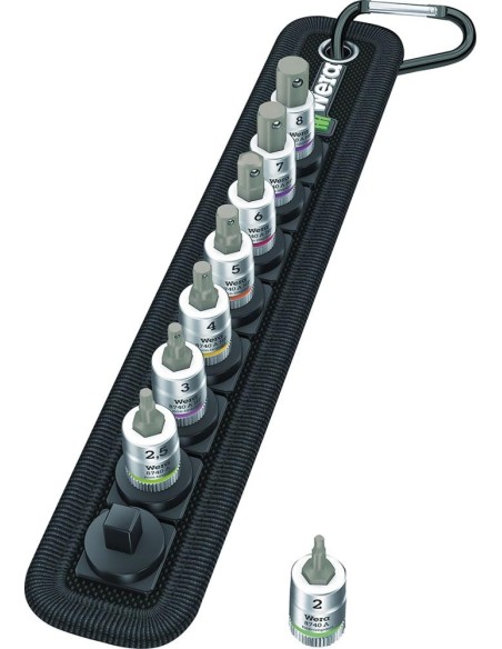 Llave vaso en correa 3/8hexagonal HF Wera
