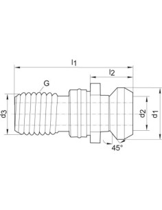 Tirantes ISO 7288II B SK50-M24 refrig. int. 2