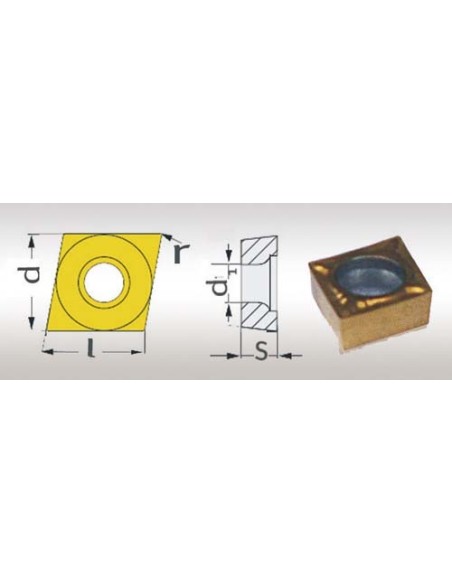 Placa Giratoria HM C/80 CCMT060204 - 5 unidades