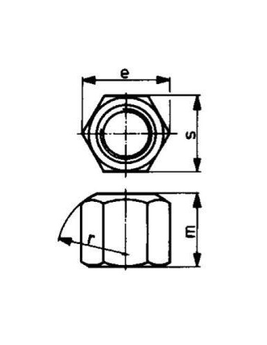 Tuerca hexagonal DIN6330BM14/21 AMF