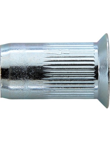 Tuerca remache ciego acero galvanizada cabeza avellanada 90grados M5x7x13,5mm GESIPA