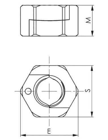 Tuerca TWINNUT sin Garra de apriete completa con reborde 6333S-M24 AMF