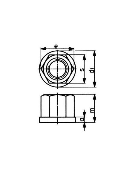 Tuerca hexagonal DIN6331 M16 forjado AMF