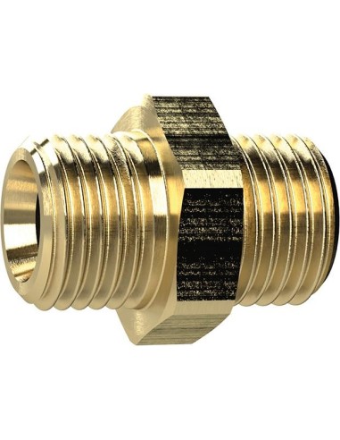 Boquilla doble latón rosca macho G1/4xG1/4 SW17mm RIEGLER