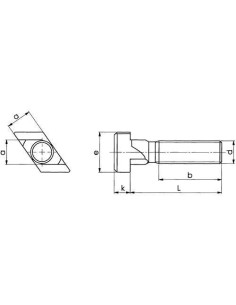 Tornillo rombo M24x28x125mm AMF 2