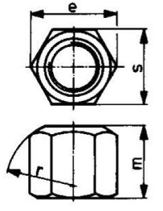 Tuerca hexagonal DIN6330BM8 AMF 2