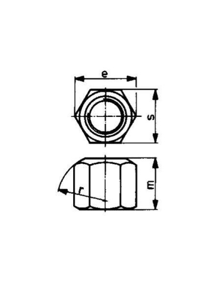 Tuerca hexagonal DIN6330BM8 AMF