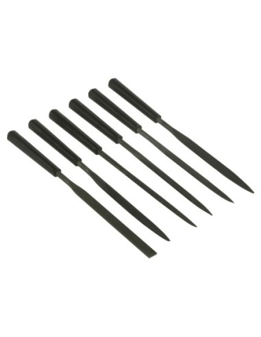 Juego 6 de aguja (plana, media caña entrefina, triangular, plana punto delgada)