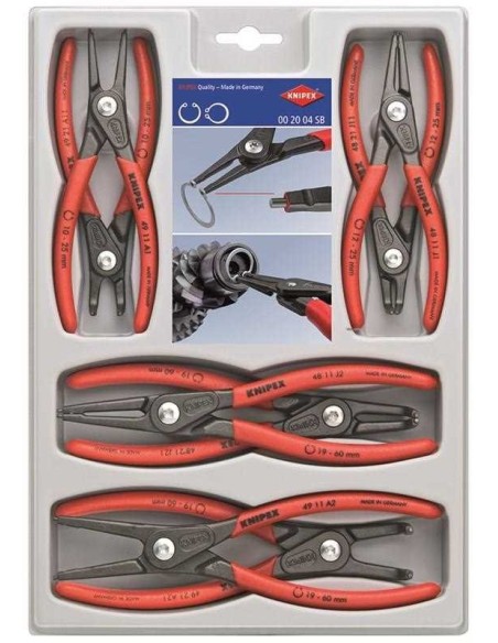 Juego de alicates de precisión para arandelas KNIPEX 00 20 04 SB