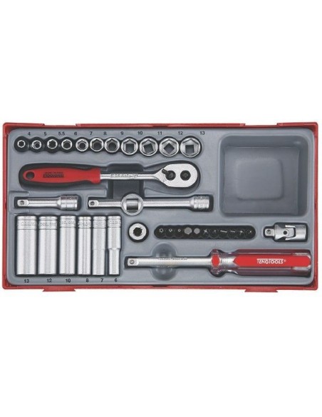 Juego de Vasos Hexagonales TT1435 35PC 14, DRMM SKT SET TC-TRAY