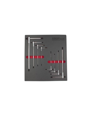 KIT 8PZS LLAVES EN T CON TRES EXTREMIDADES MACHO HEX 2-10MM