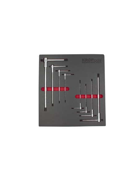 KIT 8PZS LLAVES EN T CON TRES EXTREMIDADES MACHO HEX 2-10MM