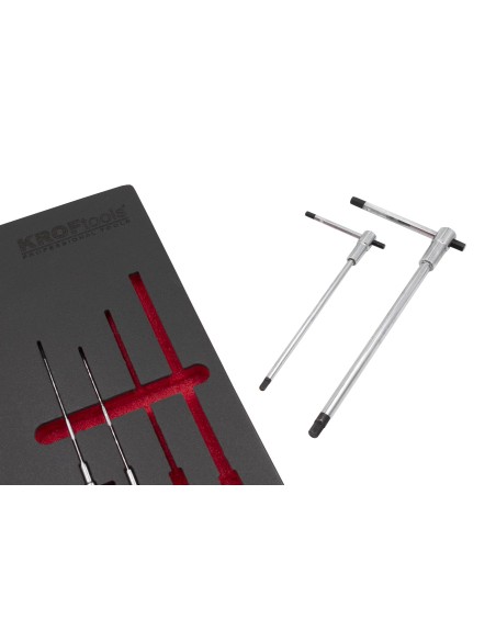 KIT 8PZS LLAVES EN T CON TRES EXTREMIDADES MACHO HEX 2-10MM