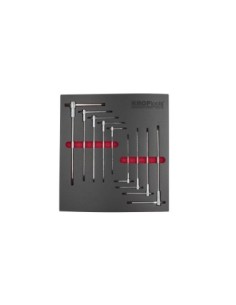 KIT 9PZS LLAVES EN T CON TRES EXTREMIDADES MACHO TORX T10-T50 2