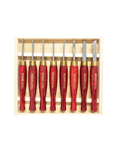 Juego de 8 MICRO gubias HSS | HM8TLG Holzmann