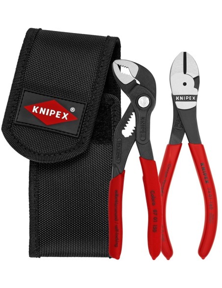 Juego de alicates mini en portaherramientas para el cinturón 2 piezas (cartulina autoservicio/blíster) KNIPEX 00 20 72 V02