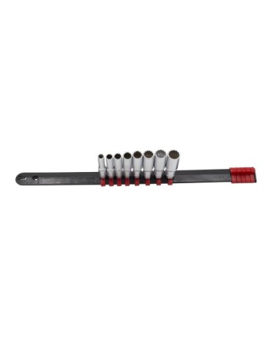 JUEGO 8 LLAVES LONGAS VASO BIHEXAGONAL 1/4