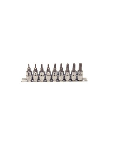 KIT LLAVES DE VASO 3/8 CON PUNTA TORX PLUS 9PZS