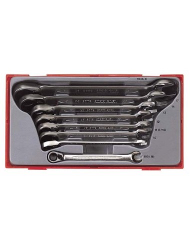 Juego de Llaves Combinadas con Carraca TT6508R - 8 piezas