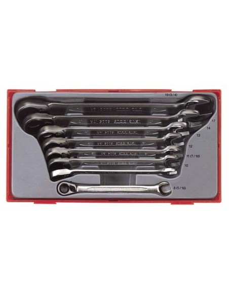 Juego de Llaves Combinadas con Carraca TT6508R - 8 piezas