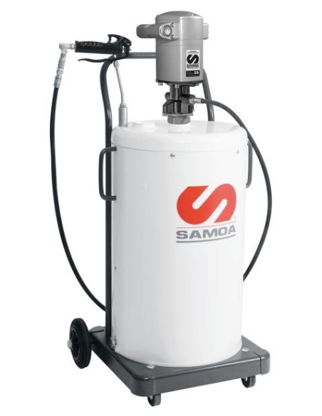 PAQUETE MÓVIL DE BOMBA NEUMÁTICA PUMPMASTER 35 - 60:1 PARA GRASA, BIDÓN 50 KG