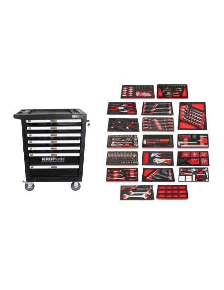 CARRO HERRAMIENTAS 7 CAJONES 353PZS - NEGRO
