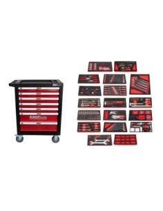 CARRO HERRAMIENTAS 7 CAJONES 353PZS - ROJO