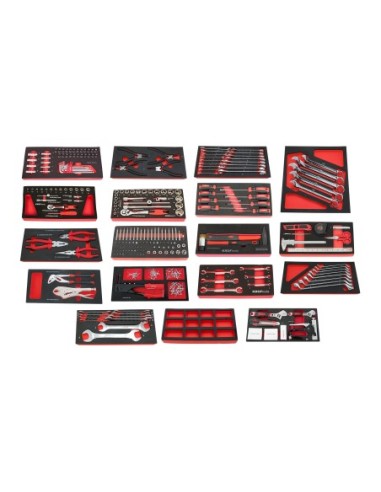 CARRO HERRAMIENTAS 7 CAJONES 353PZS - ROJO