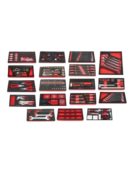 CARRO HERRAMIENTAS 7 CAJONES 353PZS - ROJO