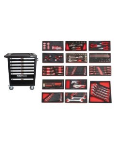 CARRO HERRAMIENTAS 7 CAJONES 237pcs NEGRO