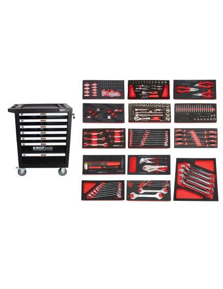 CARRO HERRAMIENTAS 7 CAJONES 237pcs NEGRO